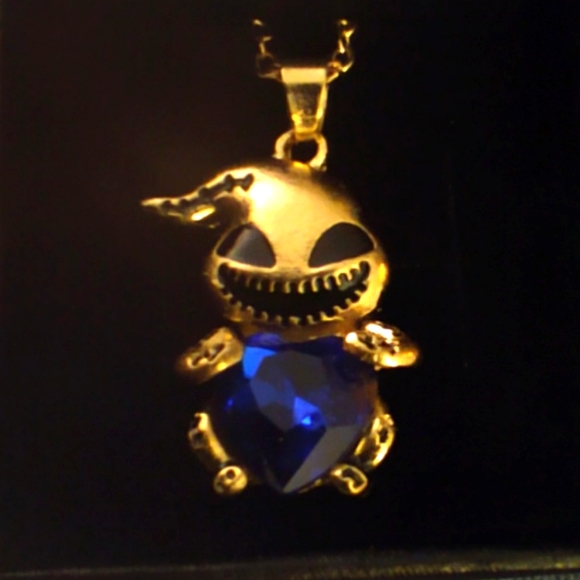 Jewelry - Oogie Boogie Necklace w Blue Heart